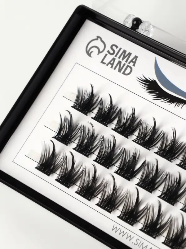 Набор накладных ресниц &laquo;Глаза из аниме&raquo;, пучки, 10, 12, 14 мм, чёрные