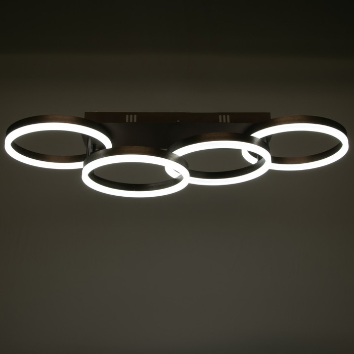 Люстра с ПДУ 1502/4 LED 160Вт 3000-6000К диммер кофе 98х30х17 см BayerLux