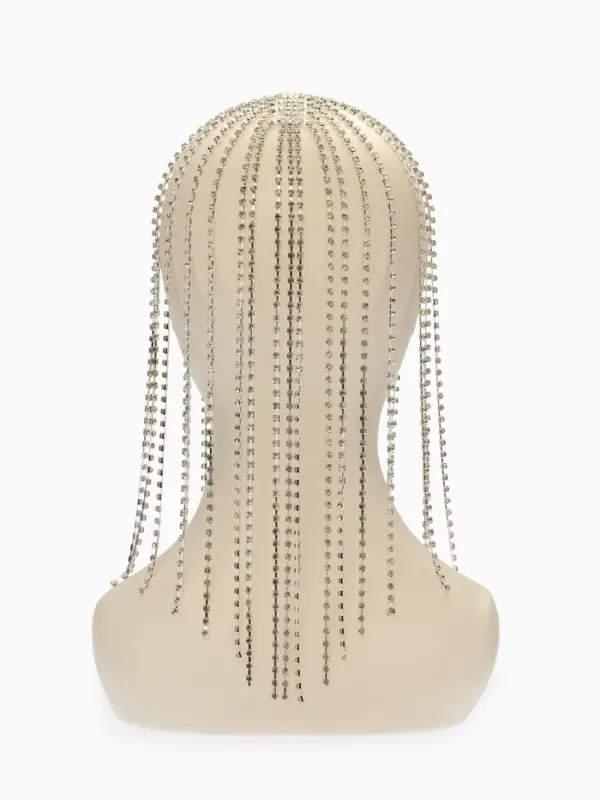 Украшение для волос  Украшение для волос "Дорожка страз", цвет белый в серебре