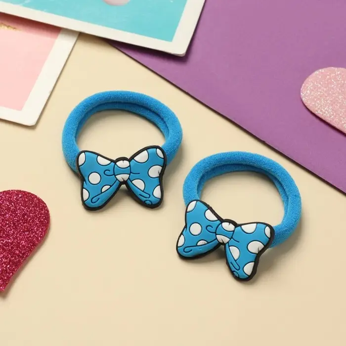 Резинка для волос  Резинка для волос "Пупсёнок" (набор 2 шт) бантик, 4 см, голубой