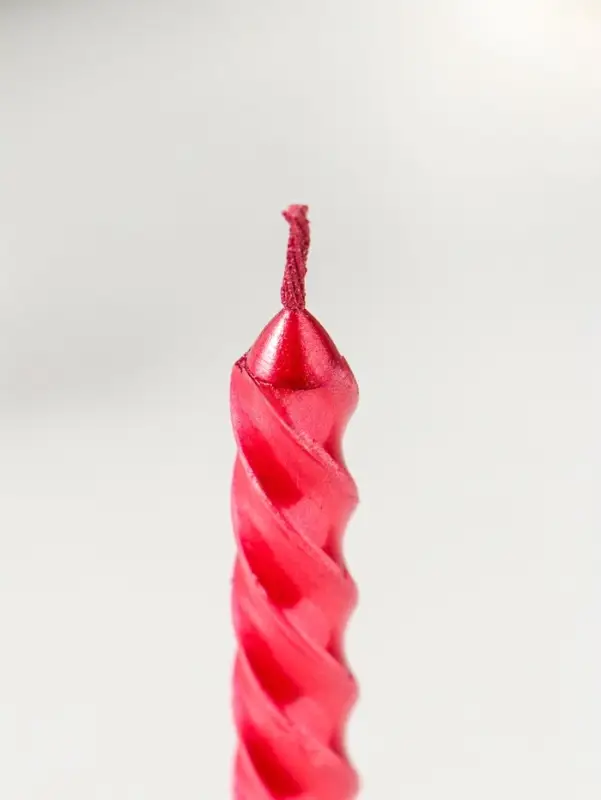 Набор свечей витых, 1.5&times;15 см, 3 шт., рубиновые