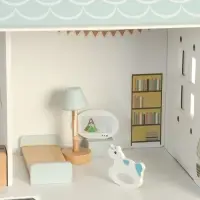 Кукольный домик с мебелью