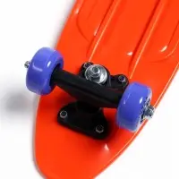Пенниборд ONLYTOP, 56&times;15 см, колёса PVC 50 мм, пластиковая рама, оранжевый