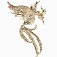 Брошь &laquo;Феникс&raquo; , цветная в золоте