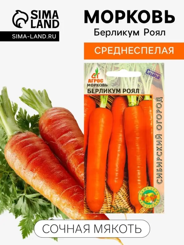 Семена Морковь&laquo;Берликум Роял&raquo;, 2 г, &laquo;Агросс&raquo;