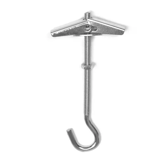 Анкер ТУНДРА, потолочный, пружинный, с крюком, оцинкованный, М5х75 мм