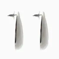 Серьги металл &laquo;Кольца&raquo;, полумесяц, цвет серебро