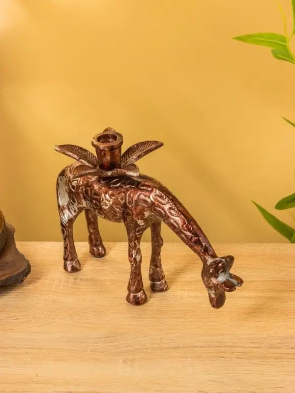 Подсвечник "Жираф" алюминий 26х11х17 см