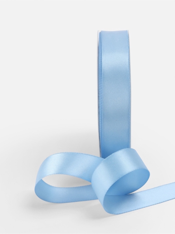 Лента атласная двухсторонняя №332 20мм*25±1м небесно-голубой TR