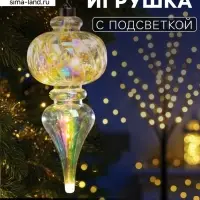 Ёлочная игрушка светодиодная &laquo;Сияние&raquo;, 27&times;11 см, 12 LED, от батареек ААх2, свечение тёплое белое