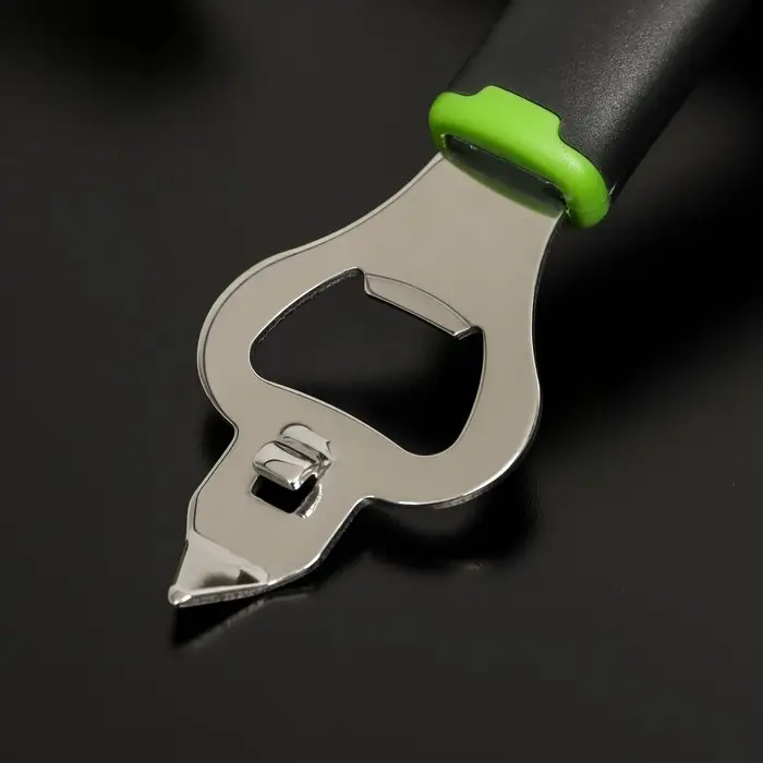 Нож консервный Доляна Lime, 18×4,5 см, цвет чёрно-зелёный Нож консервный Доляна Lime, 18×4,5 см, цвет чёрно-зелёный