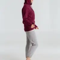 Толстовка с капюшоном унисекс Hoodie, бордовая, размер XS