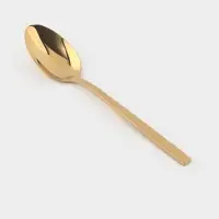 Ложка чайная Magistro &laquo;Олин GOLD&raquo;, длина 16 см, на подвесе, нержавеющая сталь, золотистая