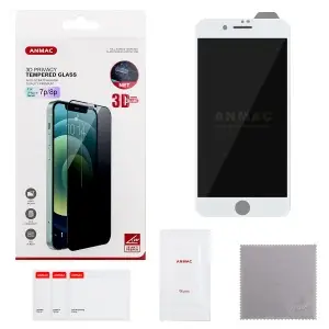 Защитное стекло для iPhone 7/8 Plus белое ANMAC 3D Privacy с сеточкой Арт. 1137248