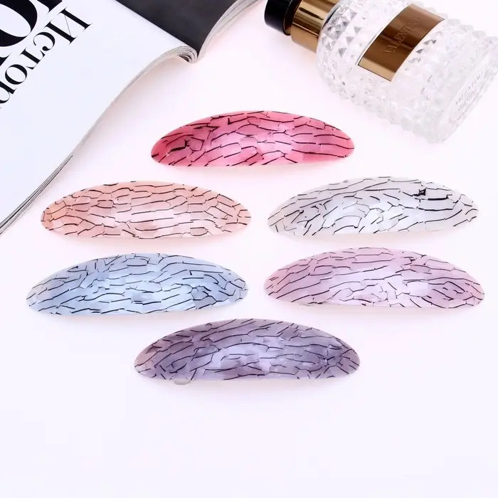 Заколка-автомат для волос Заколка-автомат для волос "Кракле" 9 см, микс