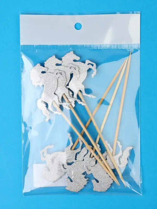 Шпажки для канапе «Серебряные лошадки», набор 6 шт Шпажки для канапе «Серебряные лошадки», набор 6 шт