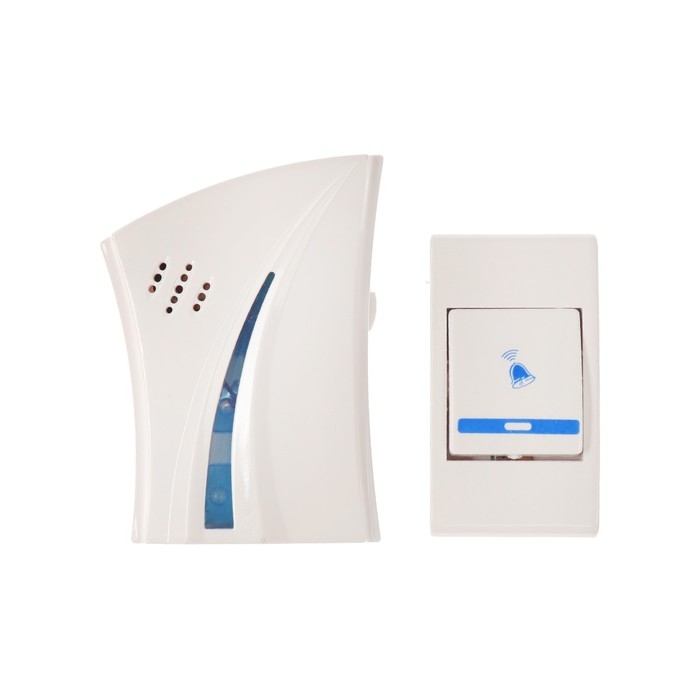 Звонок Luazon LZDV-15, беспроводной, 2хAA (не в комплекте), LR23A, бело-голубой Звонок Luazon LZDV-15, беспроводной, 2хAA (не в комплекте), LR23A, бело-голубой