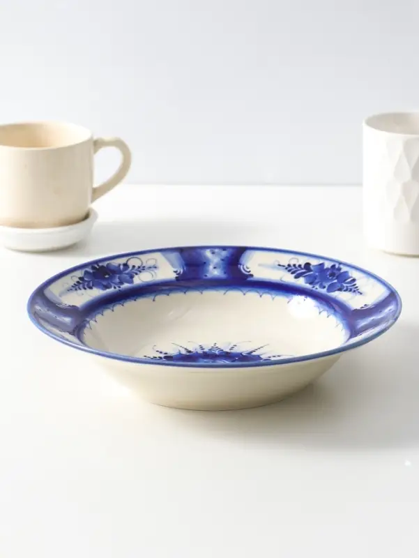 Тарелка глубокая, D24см , гжель