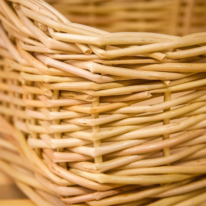 Лоток торговый &laquo;Специи&raquo;, фанерное дно, 5 секций, 60&times;15&times;5/13 см, ручное плетение, ива