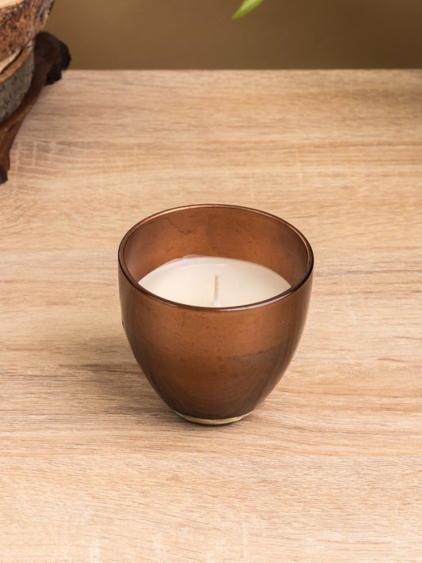 Свеча ароматическая в стеклянном подсвечнике 85 гр, кофе