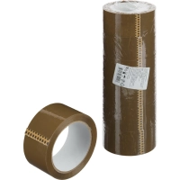 Клейкая лента упаковочная 48мм х 66м, коричневый, 47мкм, 6 шт/уп