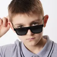 Очки солнцезащитные детские OneSun, uv 400, 13&times;12.4&times;3.9 см, линза 3.5&times;4.5 см, черные