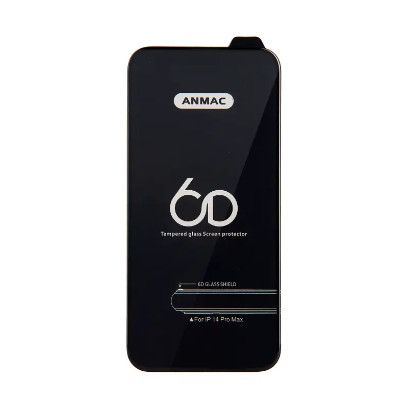 Защитное стекло для iPhone 14 Pro Max Anmac 6D Black без упаковки Арт. 1137313 (10 шт./уп.)
