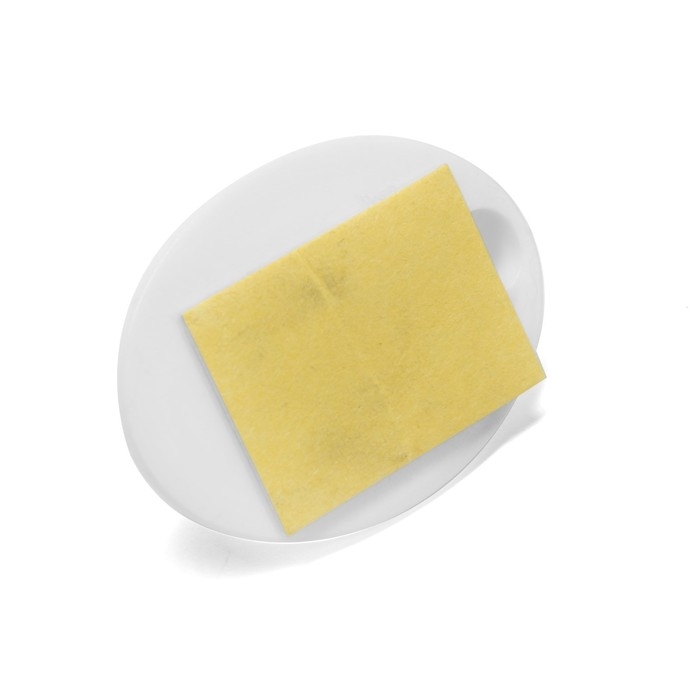 Держатель самоклеящийся ТУНДРА krep, 45х45 мм, цвет белый, овал, 3 шт.