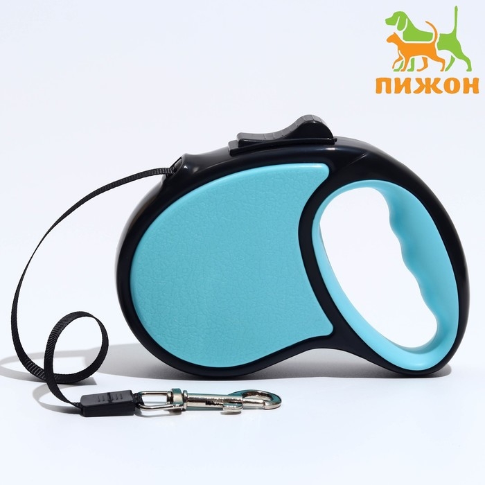 Рулетка Рулетка "Стиль", под кожу, 3 м, вес животного до 15 кг, чёрно-мятная