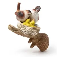 Садовая фигура из полистоуна &laquo;Гнездо с птицами&raquo;, 17&times;10&times;17 см, МИКС
