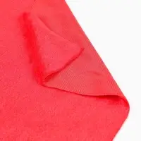 Лоскут ткани длинноворсовый на трикотажной основе, 50&times;50, цвет красный