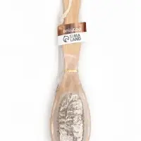 Щётка массажная для тела из натуральной щетины, с ручкой, гладкая