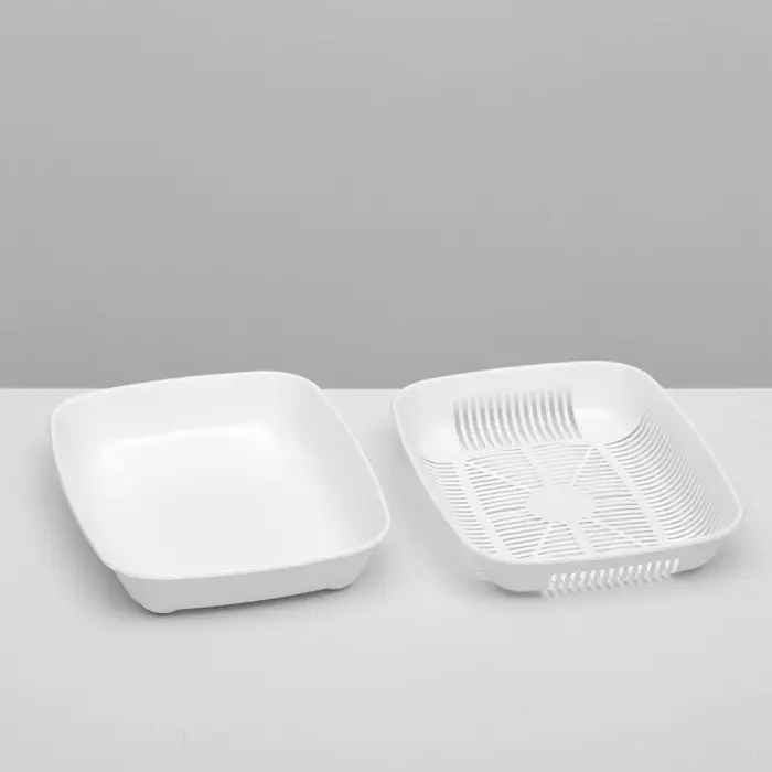 Туалет округлый с сеткой 33.5&times;25&times;6 см, белый