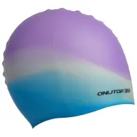 Шапочка для плавания взрослая ONLYTOP Swim, силиконовая, обхват 54-60 см, МИКС