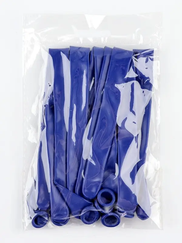 Воздушные шары для моделирования 125 см, d=7.5 см, 10 шт., синие