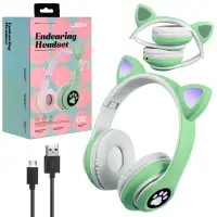 Наушники Bluetooth STM-28 CAT JBH зеленые (100шт/кор)