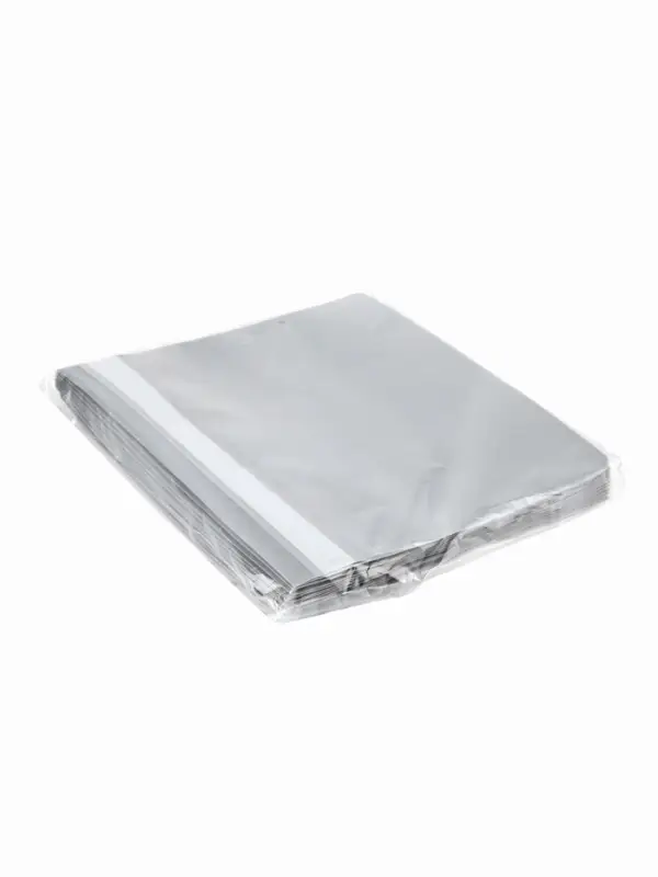 Папка-скоросшиватель Calligrata, А5, 180 мкм, серая с прозрачным верхом