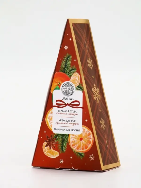 URAL LAB Арома Саунд Набор гель для душа, крем для рук и пилка для ногтей, мандарин URAL LAB Арома Саунд Набор гель для душа, крем для рук и пилка для ногтей, мандарин