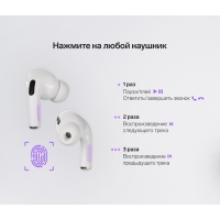 Наушники беспроводные Windigo Pro, TWS, Bluetooth 5.0, 40/500 мАч, сенсор, глянцевые, белые