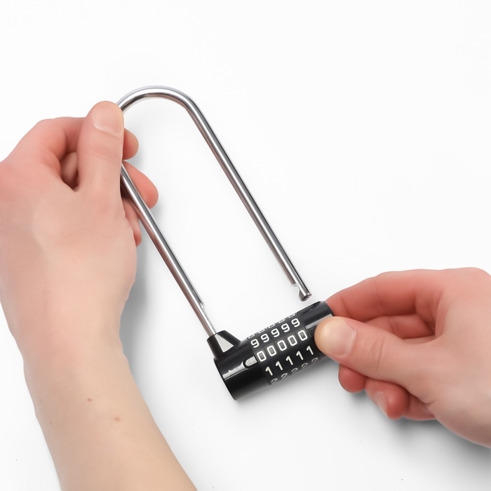 Замок навесной велосипедный, 65х145 мм внешний, 41х112 мм внутрен. кодовый замок Замок навесной велосипедный, 65х145 мм внешний, 41х112 мм внутрен. кодовый замок