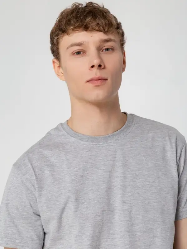 Футболка унисекс T-bolka 160, серый меланж, размер S Футболка унисекс T-bolka 160, серый меланж, размер S