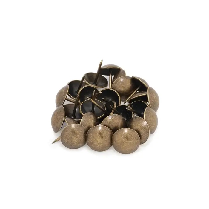 Гвозди ТУНДРА, декоративные, обивочные, 19×22 мм, бронза, 200 шт. Гвозди ТУНДРА, декоративные, обивочные, 19×22 мм, бронза, 200 шт.