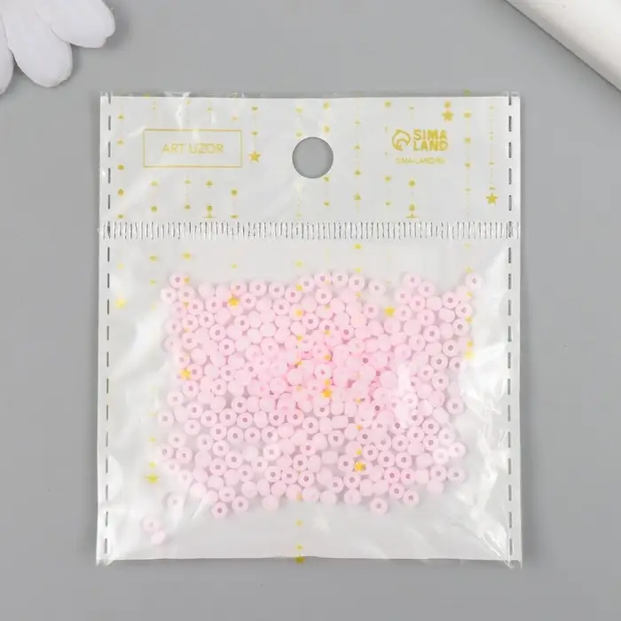 Бисер стекло 8/0  Бисер стекло 8/0 "Маршмеллоу. Матовый. Розовый зефир" 10 гр