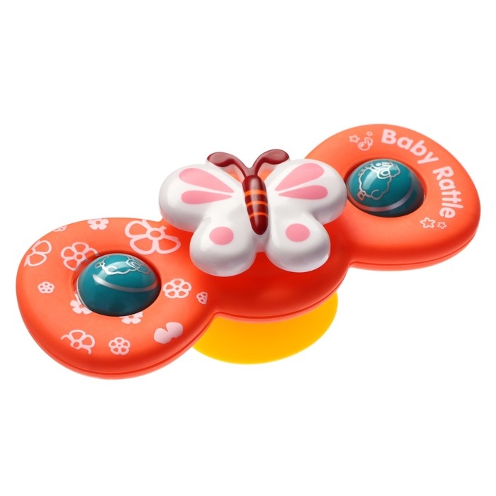Набор игрушек для ванны &laquo;Спиннеры. Бабочки&raquo;, 3 шт, на присоске, Крошка Я