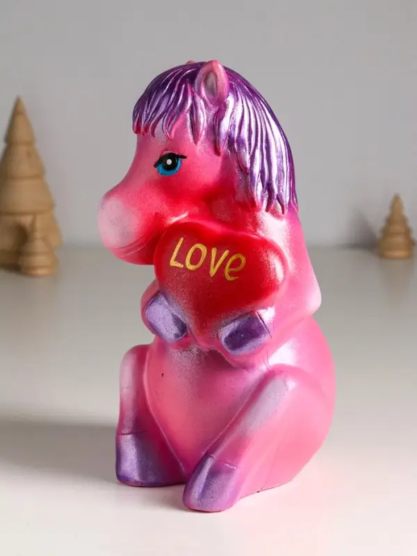 Копилка Копилка "Лошадь с сердцем" 24 см, розовый