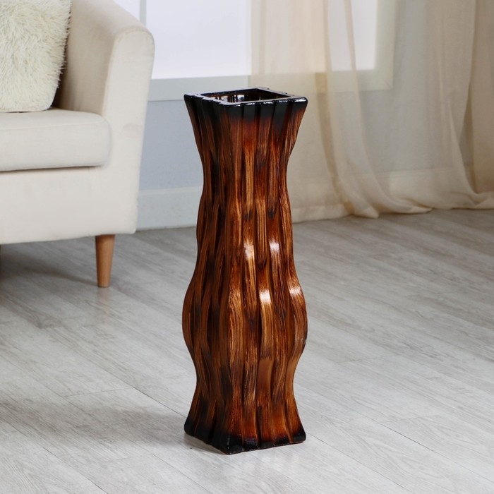 Ваза керамика напольная Ваза керамика напольная "Мавис" прямой, 15х60 см d вн. 12 см, коричневый