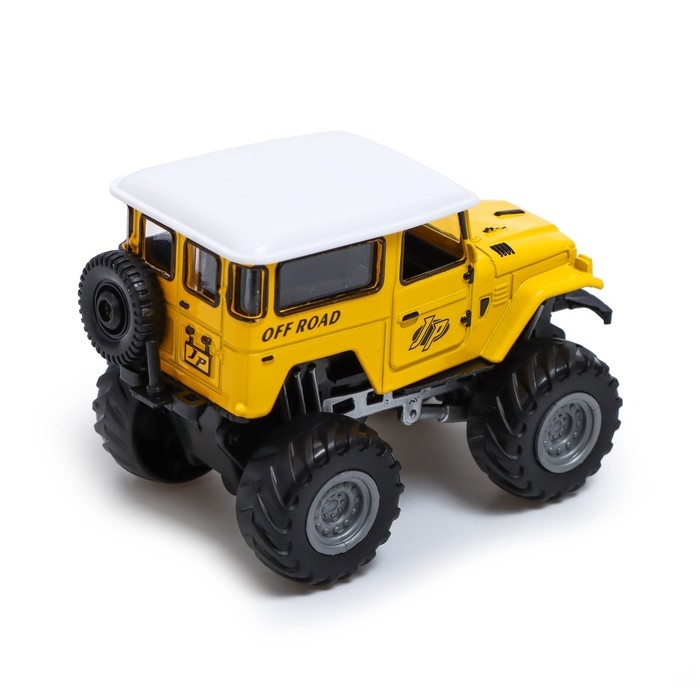 Машинка металлическая «Биг-фут», инерционная, цвет жёлтый Машинка металлическая «Биг-фут», инерционная, цвет жёлтый