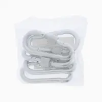 Карабин монтажный с фиксатором ТУНДРА, DIN5299D, 5&times;50 мм, 5 шт.
