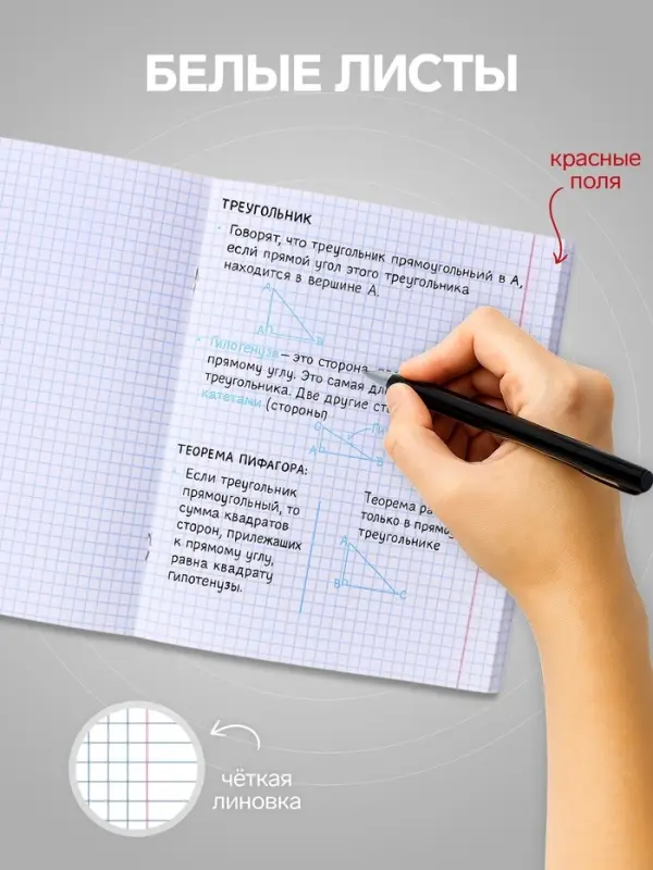 Тетрадь 96 листов в клетку, Calligrata &laquo;Графика 2&raquo;, МИКС