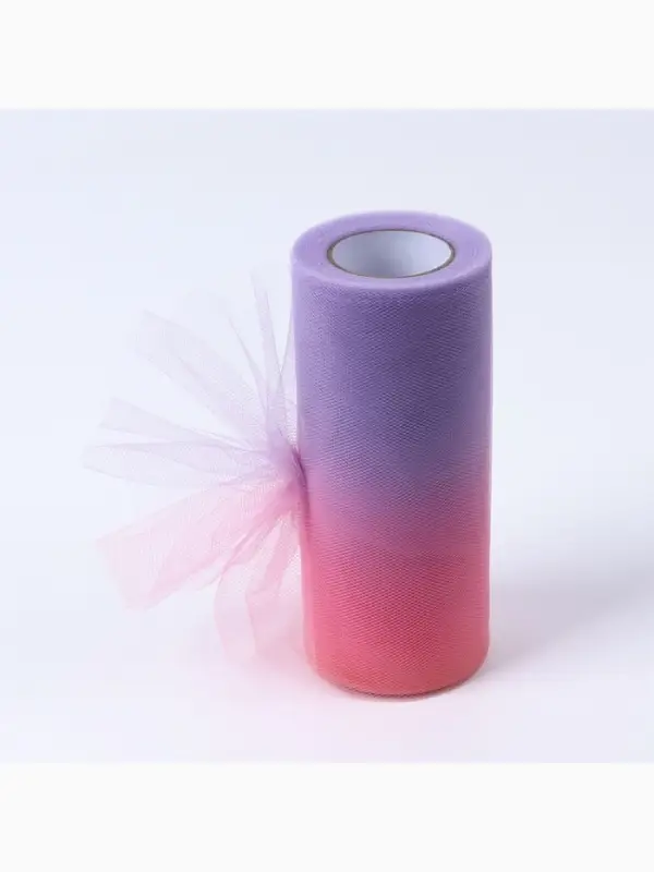 Фатин, 15 см, 23&plusmn;1 м, 11&plusmn;1 г/м&sup2;, фиолетово-розовый градиент №4